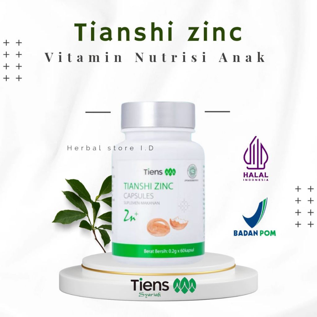 Zinc Tiens Anak & Dewasa Penggemuk Badan Tianshi Herbal Vitamin Zinc Penambah Nafsu Makan Anak