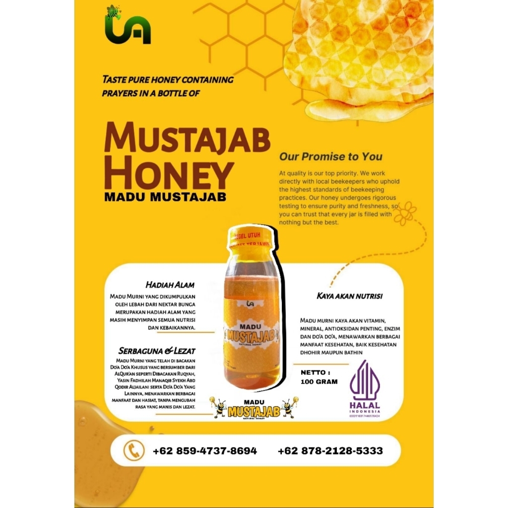 

MADU MUSTAJAB SPESIAL 100 GRAM MADU MURNI & DO'A ++