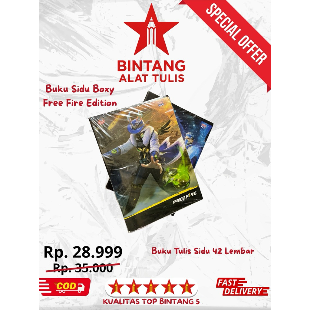 

Buku Tulis SIDU Maxy 42 Lembar Motif FREE FIRE | Buku Tulis Tema Game | Kertas Tebal Berkualitas
