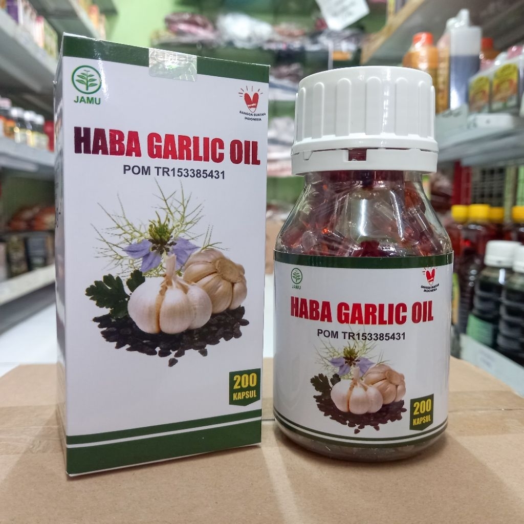 Herbal Sauda Garlic Oil 200 Kapsul Original - Habba Garlic Gold 200 Kapsul