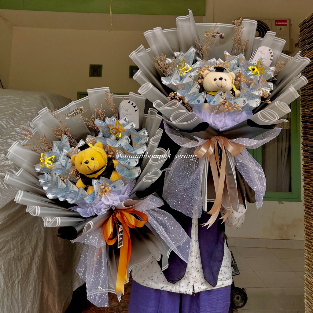 BOUQUET UANG JUMBO | BUKET WISUDA | BUKET LAMARAN | BUKET BONEKA