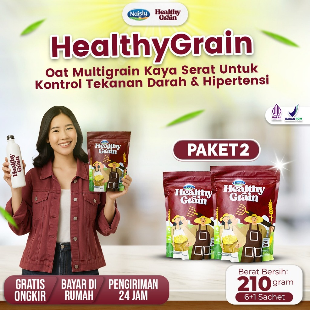 

Minuman Oat untuk Hipertensi – Healthy Grain Multigrain 2 Pouch, Bantu Jaga Tekanan Darah