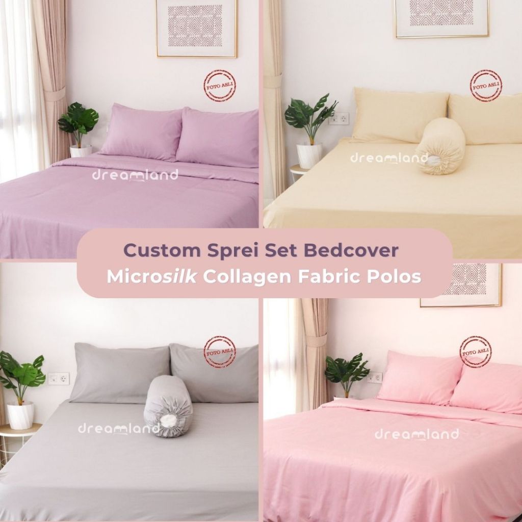 [DL] DREAMLAND | Sprei Set | Bedcover | Microsilk Collagen Fabric PolosTW | Sarban Sargul | Standar 