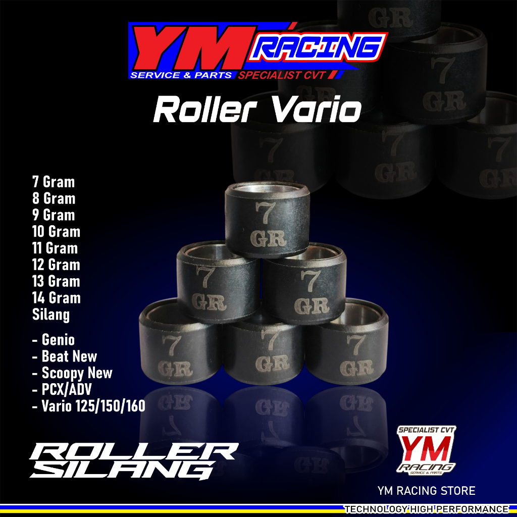 ROLLER VARIO 125 1 SET ISI 6 BUTIR 7 8 9 10 11 12 13 14 15 GRAM | ROLLER VARIO 150 ROLLER VARIO 160 