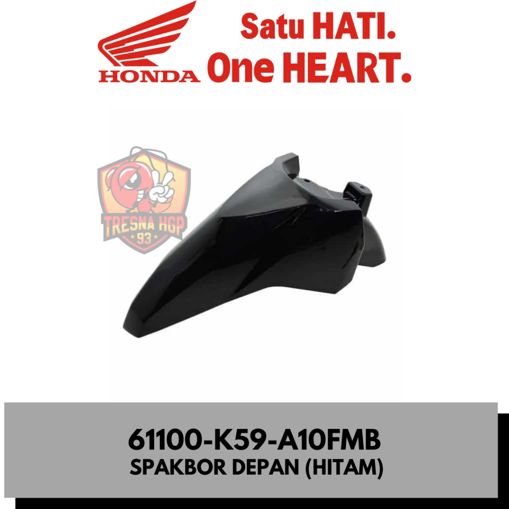 61100-K59-A10FMB SPAKBOR DEPAN (HITAM) VARIO ESP 125 K59 ORIGINAL | FENDER FR 61100K59A10FMB