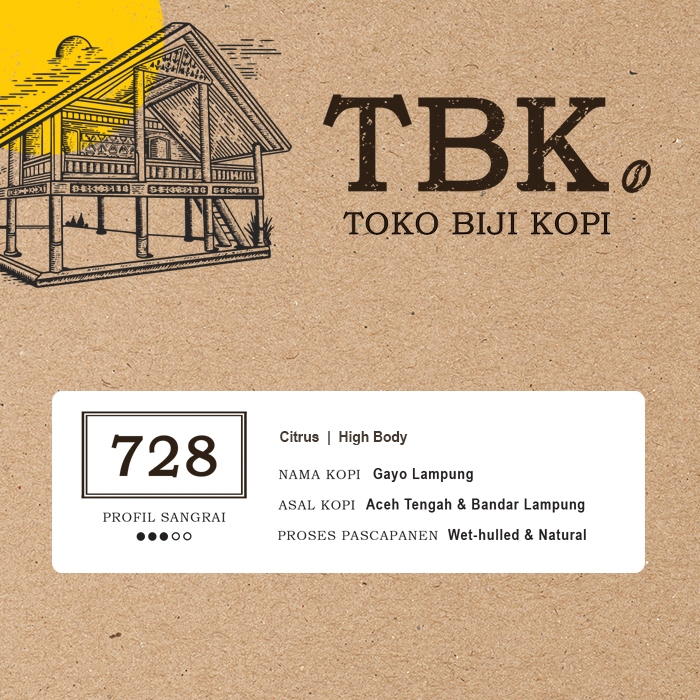 

TBK 728 (Gayo Lampung) 250g - Kopi Blend
