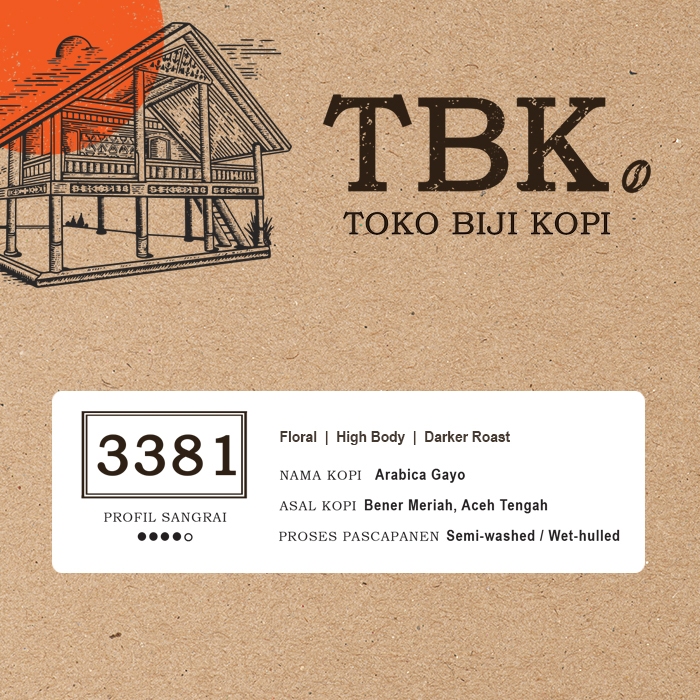 

TBK 3381 (Arabica Gayo) 1kg - Kopi Single Origin