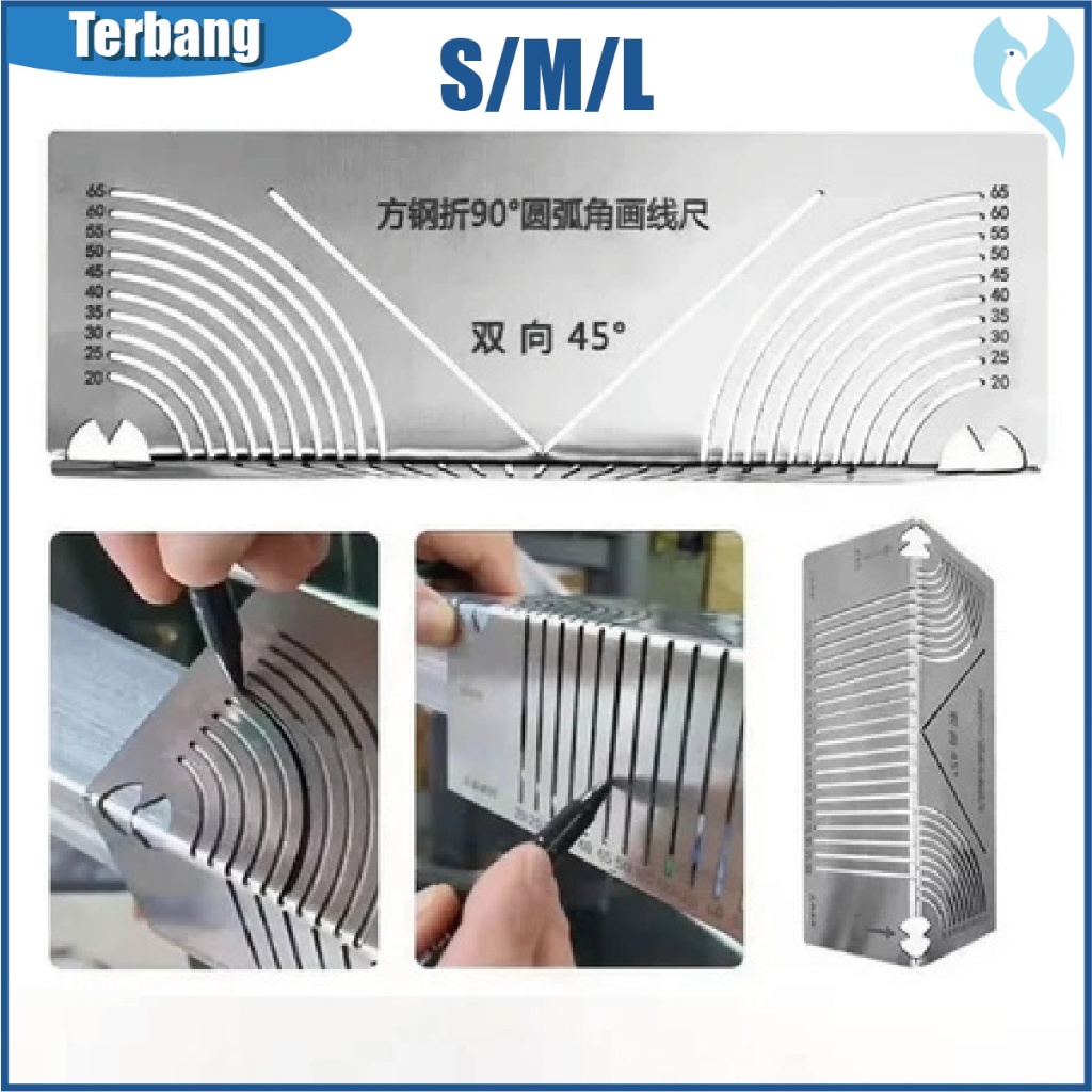 

Penggaris presisi 90 Derajat 3D Mitre Angle Speed Measuring Tool Aluminium Penggaris Sudut Kanan