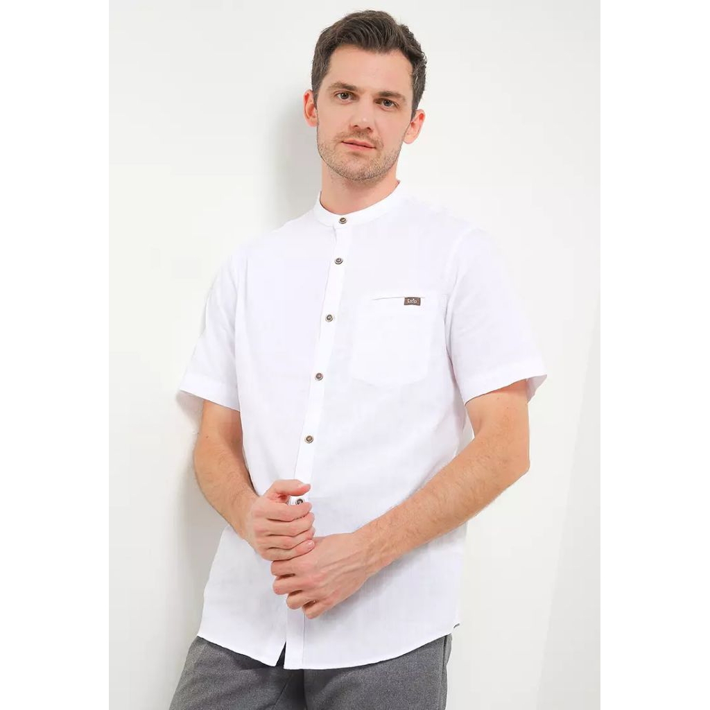 Cotton Dobby KLS473WH KOKO LOIS ORIGINAL PRIA WARNA PUTIH WHITE