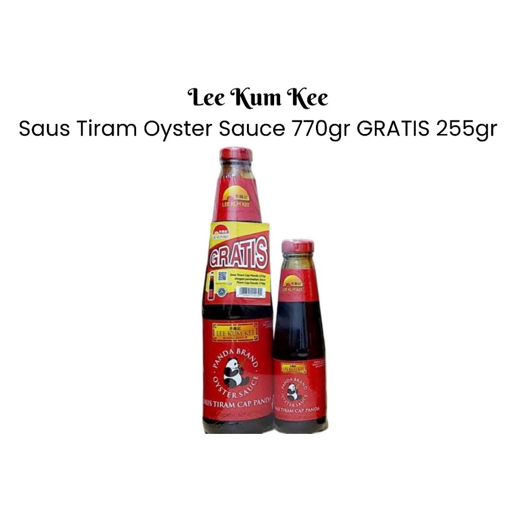 Lee Kum Kee Saus Tiram Oyster Panda 775gr Gratis 225gr PROMO Saos Tiram
