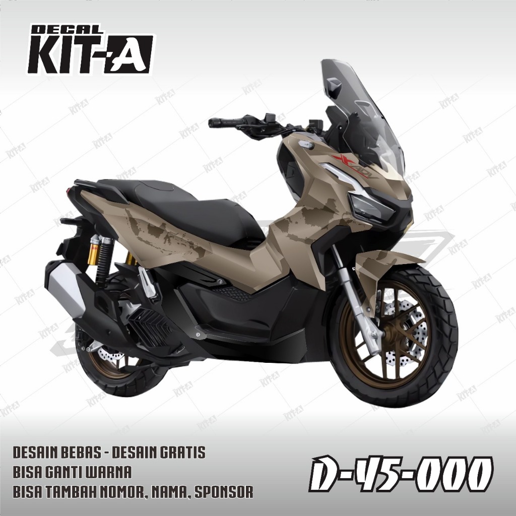 Decal Stiker Honda ADV 160 Custom full body Desain Motif Pulau Indonesia