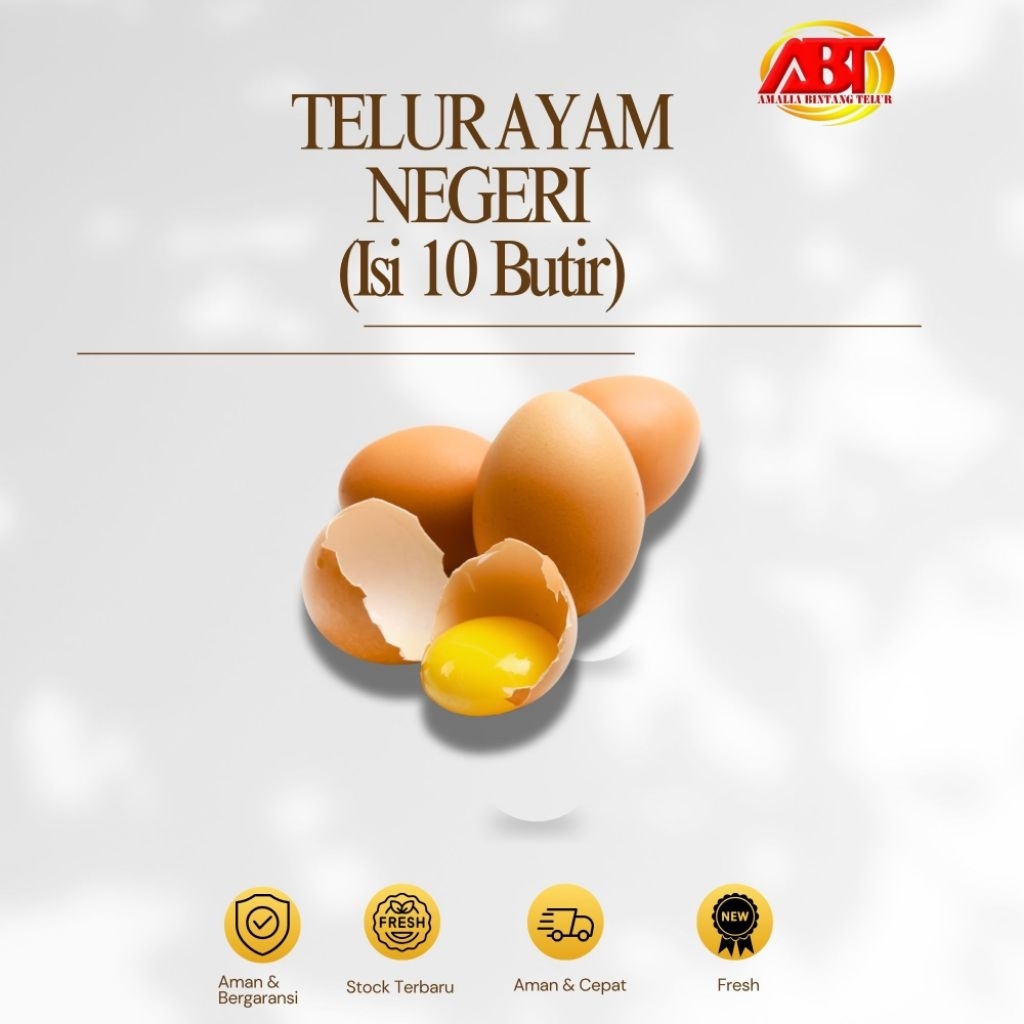

ABT - Telur Ayam Negeri isi 10 Butir fresh Lezat dan Bergizi (FRESH-AMAN-BERGARANSI)