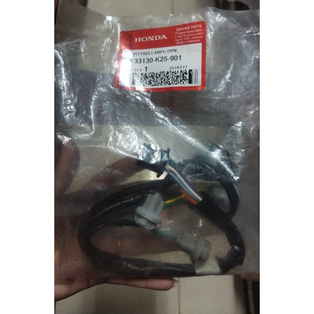 Kabel soket fiting piting lampu depan Honda Beat FI 2012-2014 Starter kasar 33130K25901