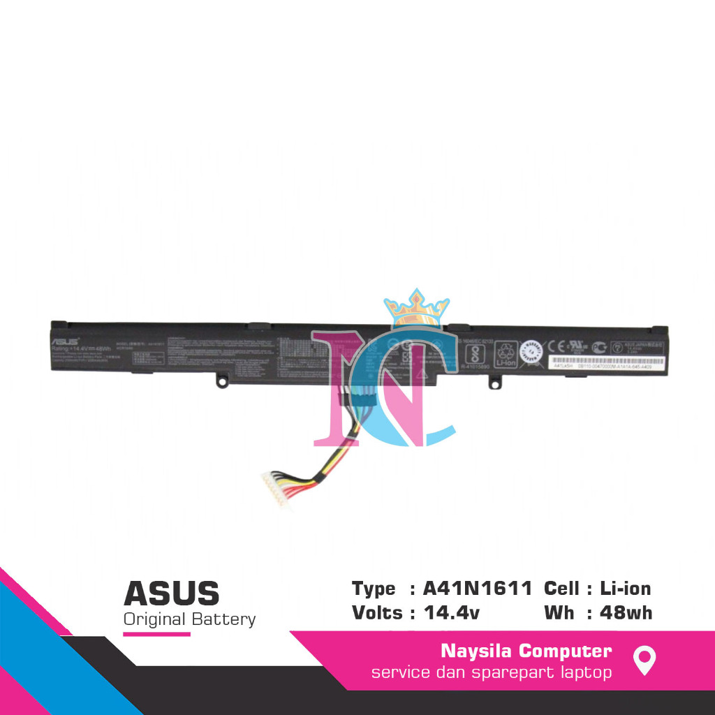 A41N1611 Battery For ASUS ROG GL553 GL553V GL553VW GL553VE GL553VD