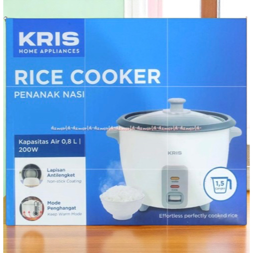 Kris Rice Cooker Mini 0.3L Penanak Nasi Kapasitas 0,3 Liter Travelling Magic com Ricecooker Krisbow 