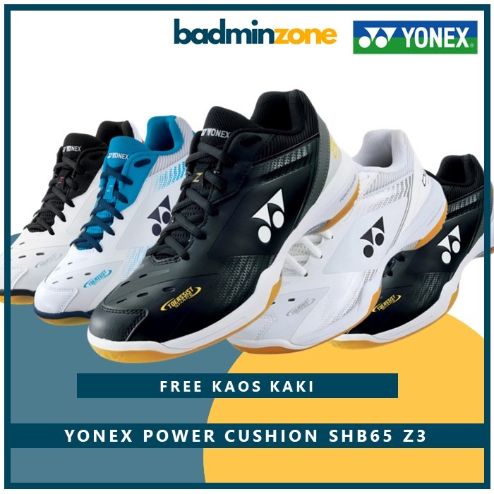 Sepatu Badminton Yonex SHB65Z3 Power Cushion SHB65Z3MEX Black Bulu Tangkis