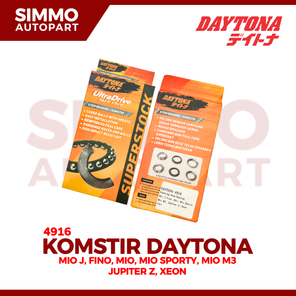 Komstir Daytona Japan 4916 Untuk, Mio J, Fino, Mio Sporty, Mio M3, Jupiter Z, Xeon