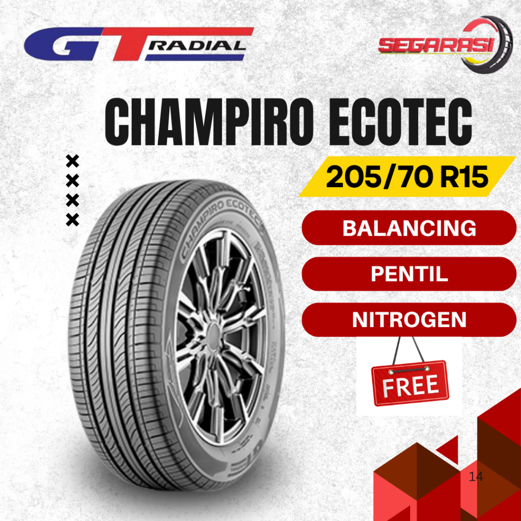 GT Radial Champiro Ecotec 205/70 R15 Ban Mobil GT Radial Ring 15