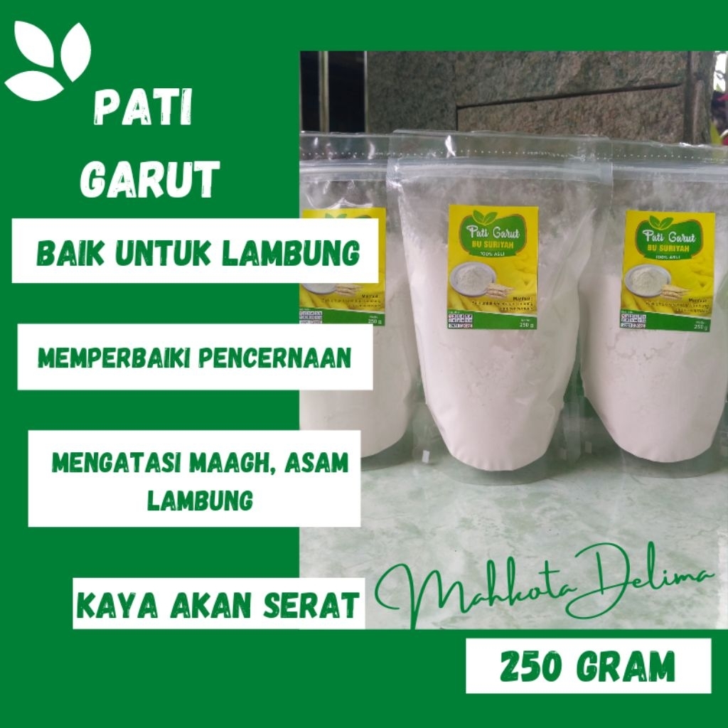 

Tepung Garut Arrowroot Angkrik Asam Lambung Gerd Maagh Bubur Instan 250g