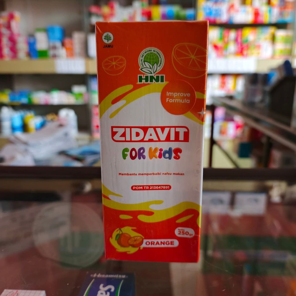 

HNI Zidavit Kids 250ml Hpai – Vitamin Anak Penambah Nafsu Makan & Zat Besi, Madu Temulawak Sidat