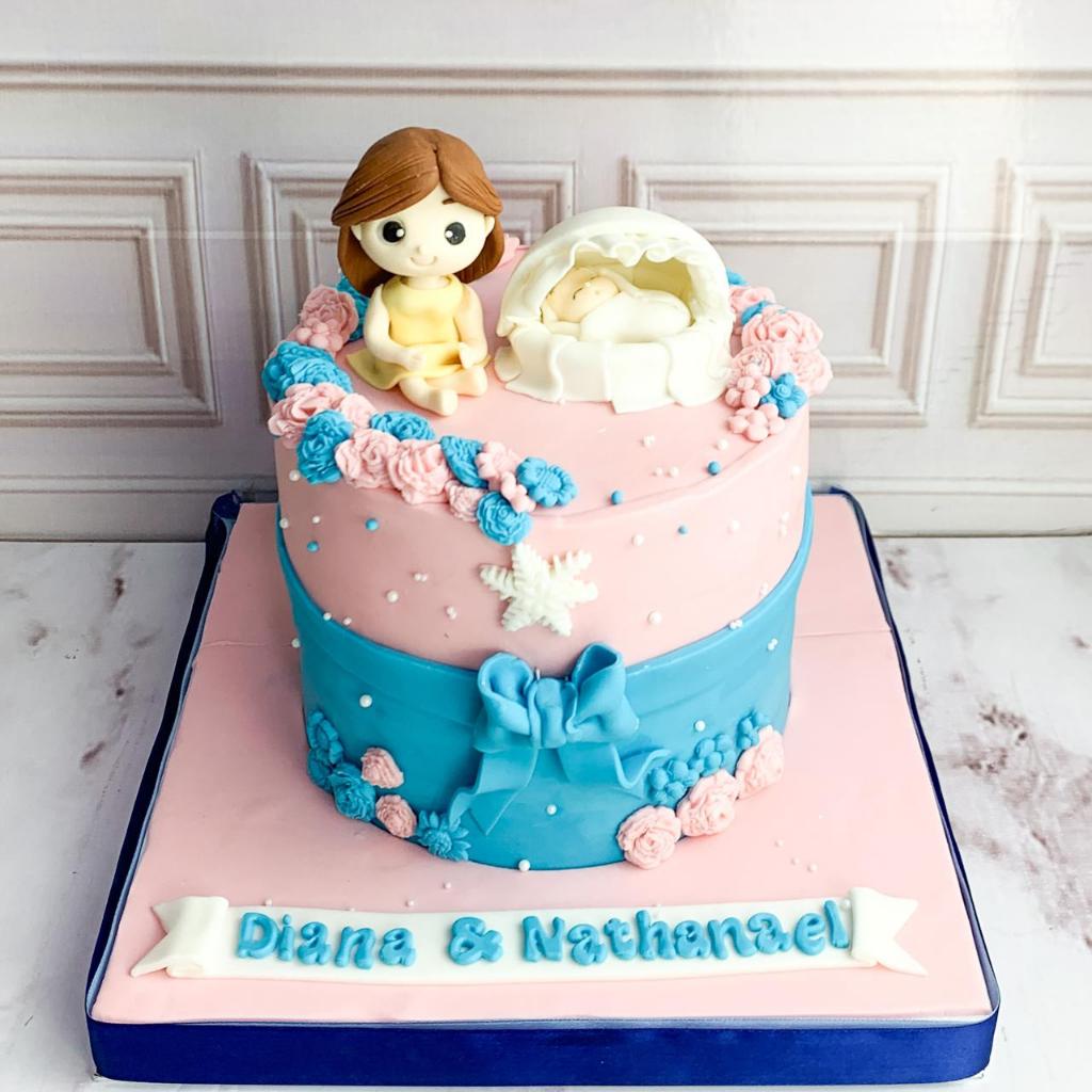 

Kue Ulang tahun/Birthday Cake/Kue Ultah Tema Baby and Mom/Kue Birthday jakarta