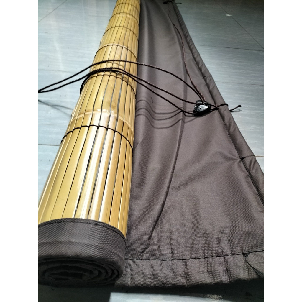 tirai bambu waterproof 100m x 200cm / tirai bambu lapisan kain waterproof / krey bambu waterproof / 