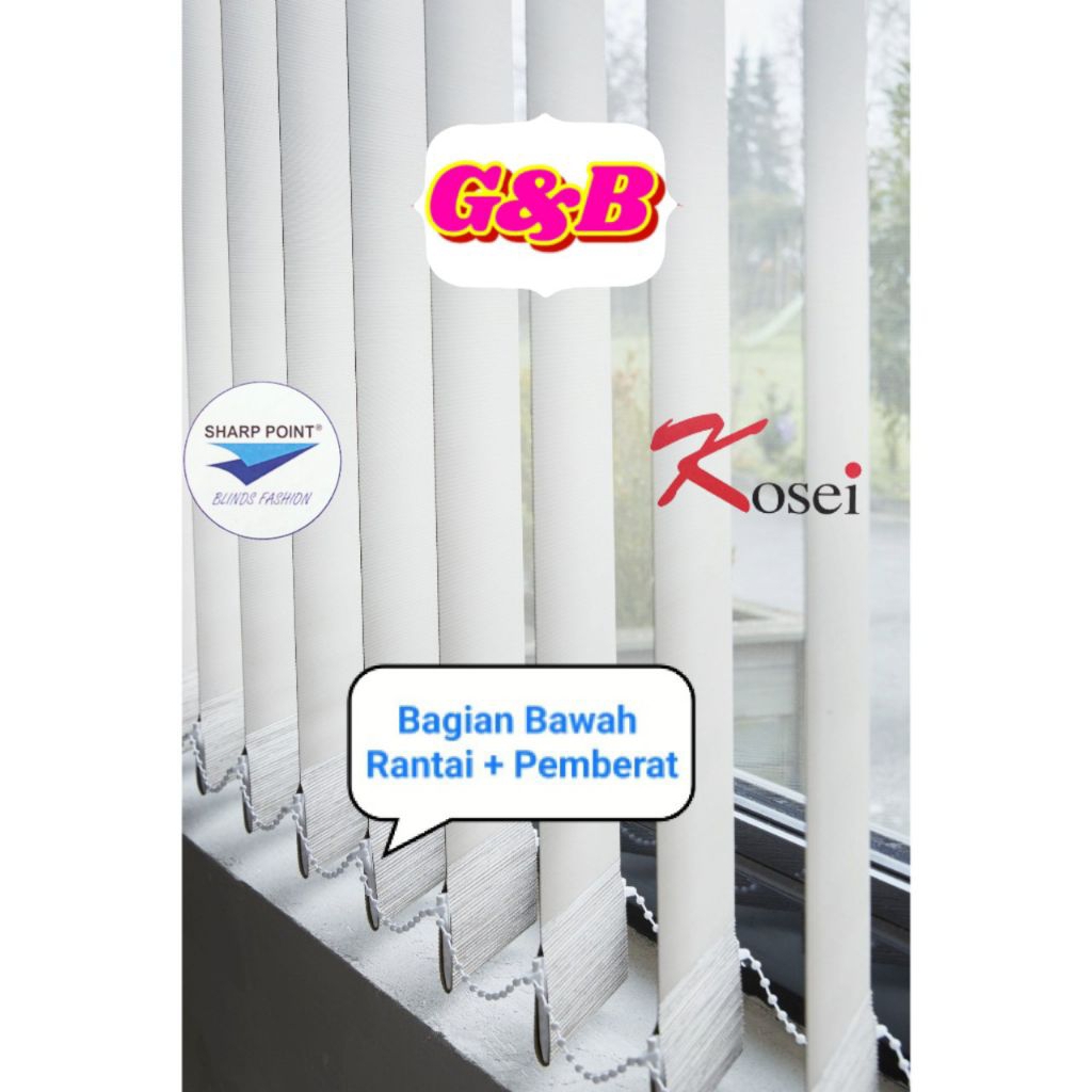 |B&G| KOSEI Vertical Blind by Sharp Point Dimout Series