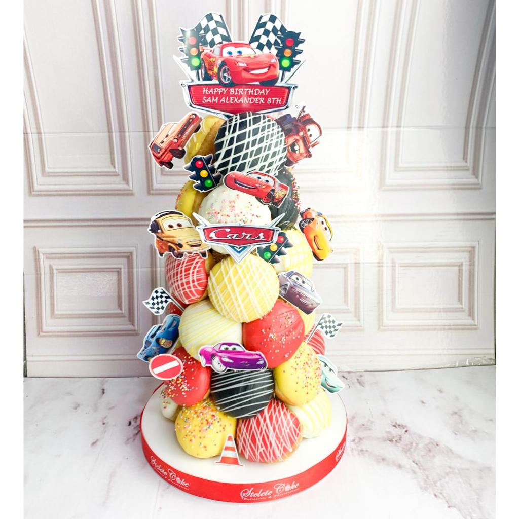 

Donat/Donat Ulang Tahun/Donat Tower tema Cars/Donat Birthday Jakarta