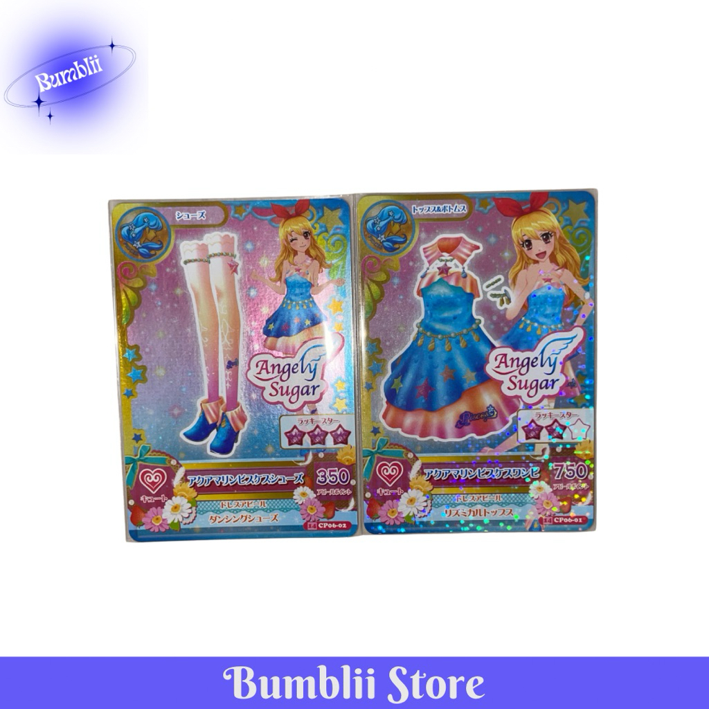 SET AIKATSU JEPANG & KOREA ICHIGO HOSHIMIYA PISCES AQUAMARINE SET ANGELY SUGAR