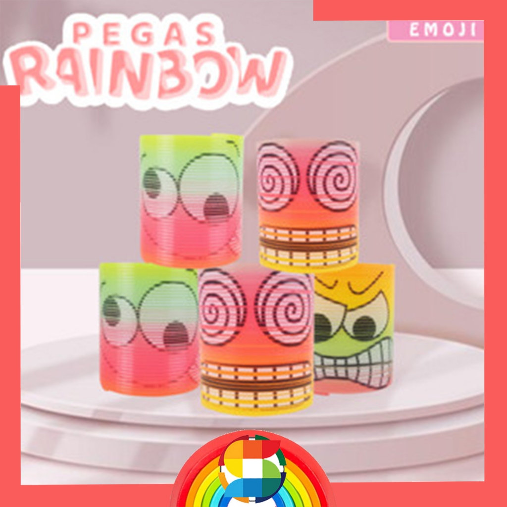 Mainan Spring Pelangi Termurah / Mainan Rainbow Spring Karakter
