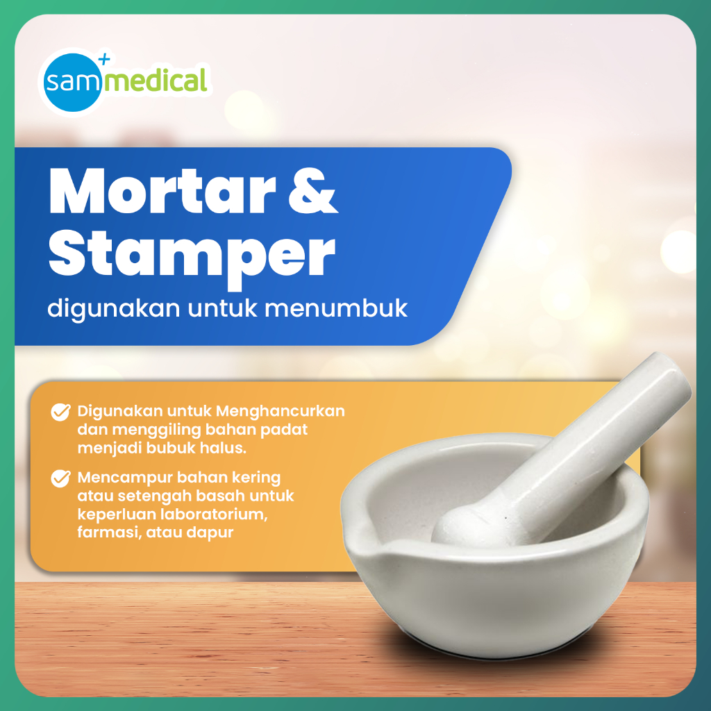 Mortar & Stamper / Penumbuk obat / Lumpang Alu / Peggerus Obat