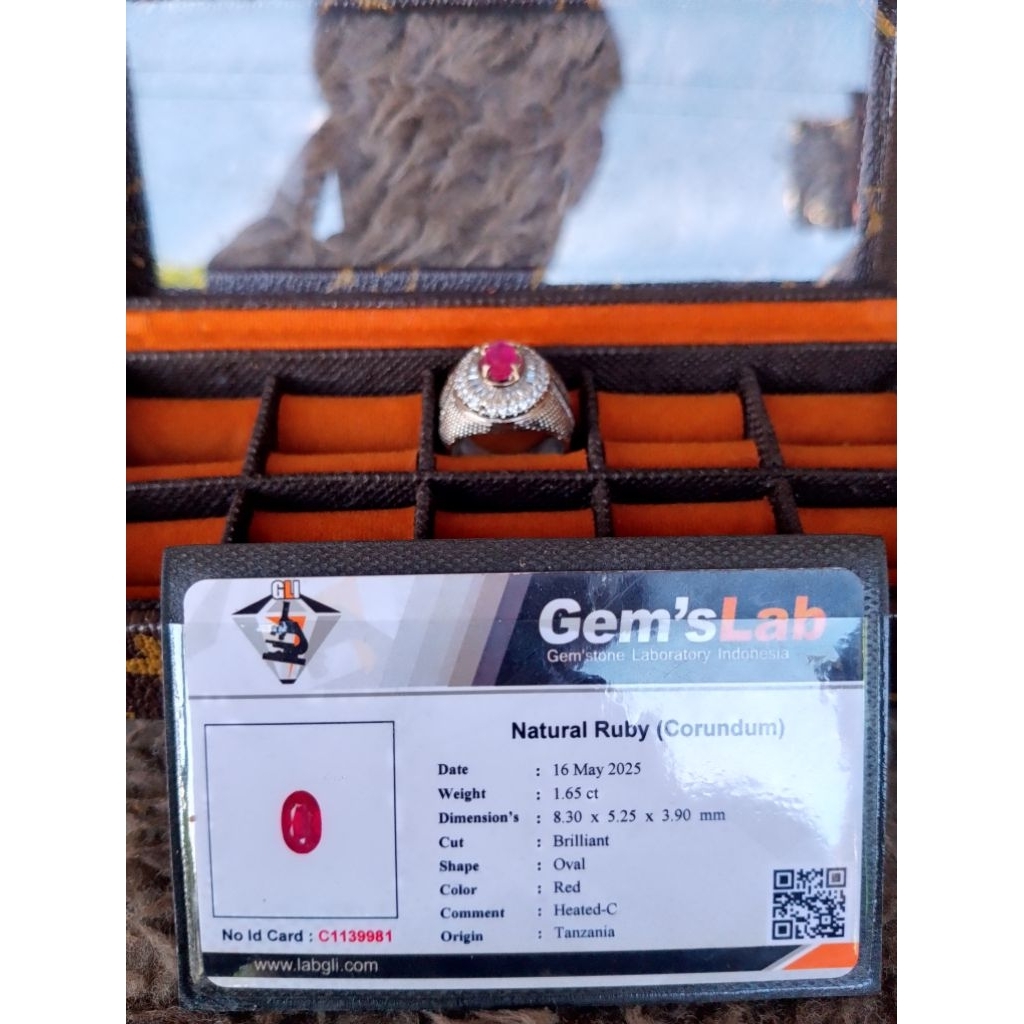 NaturalRuby corundum+ memo GLI