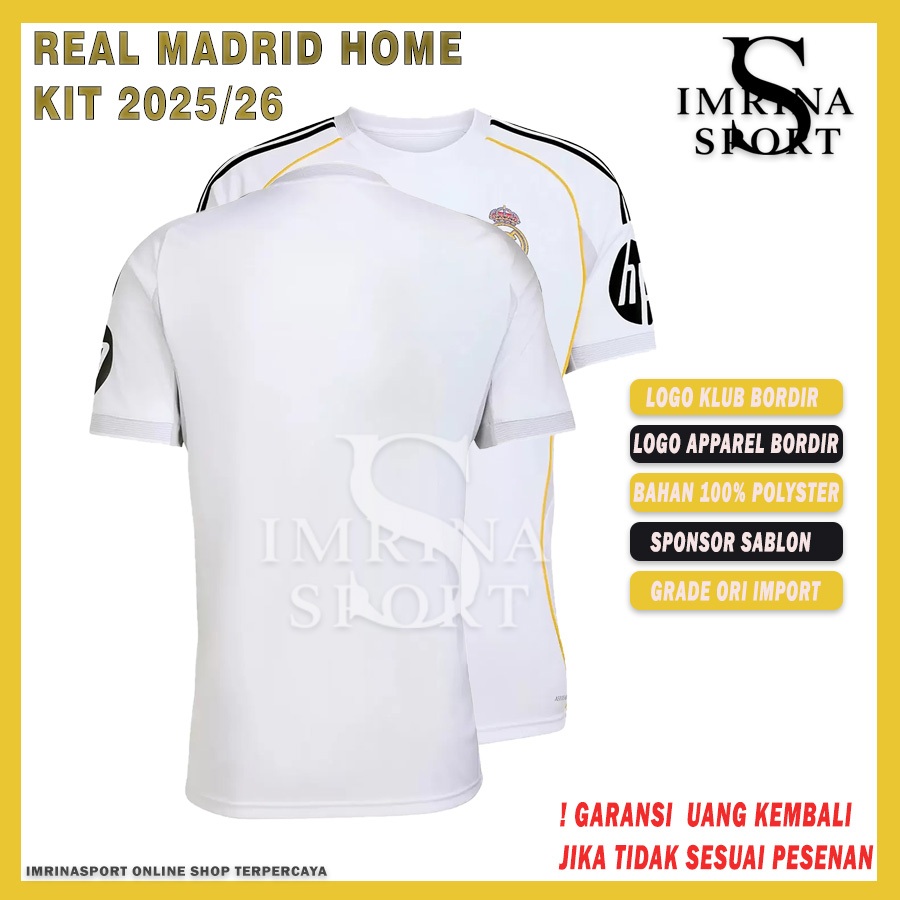 JERSEY BOLA MADYD GRADE ORI HOME 2025/2026 - JERSEY BOLA GRADE ORI 25/26
