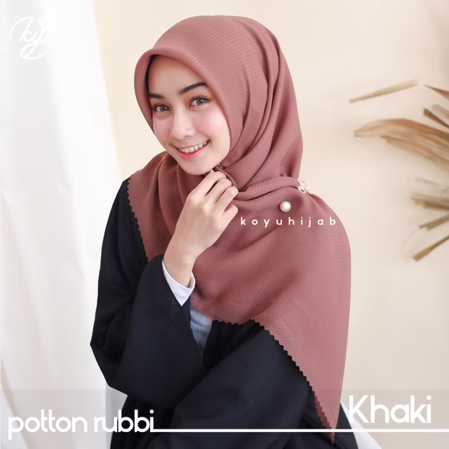 Hijab Segiempat Lasercut - Koyu Hijab