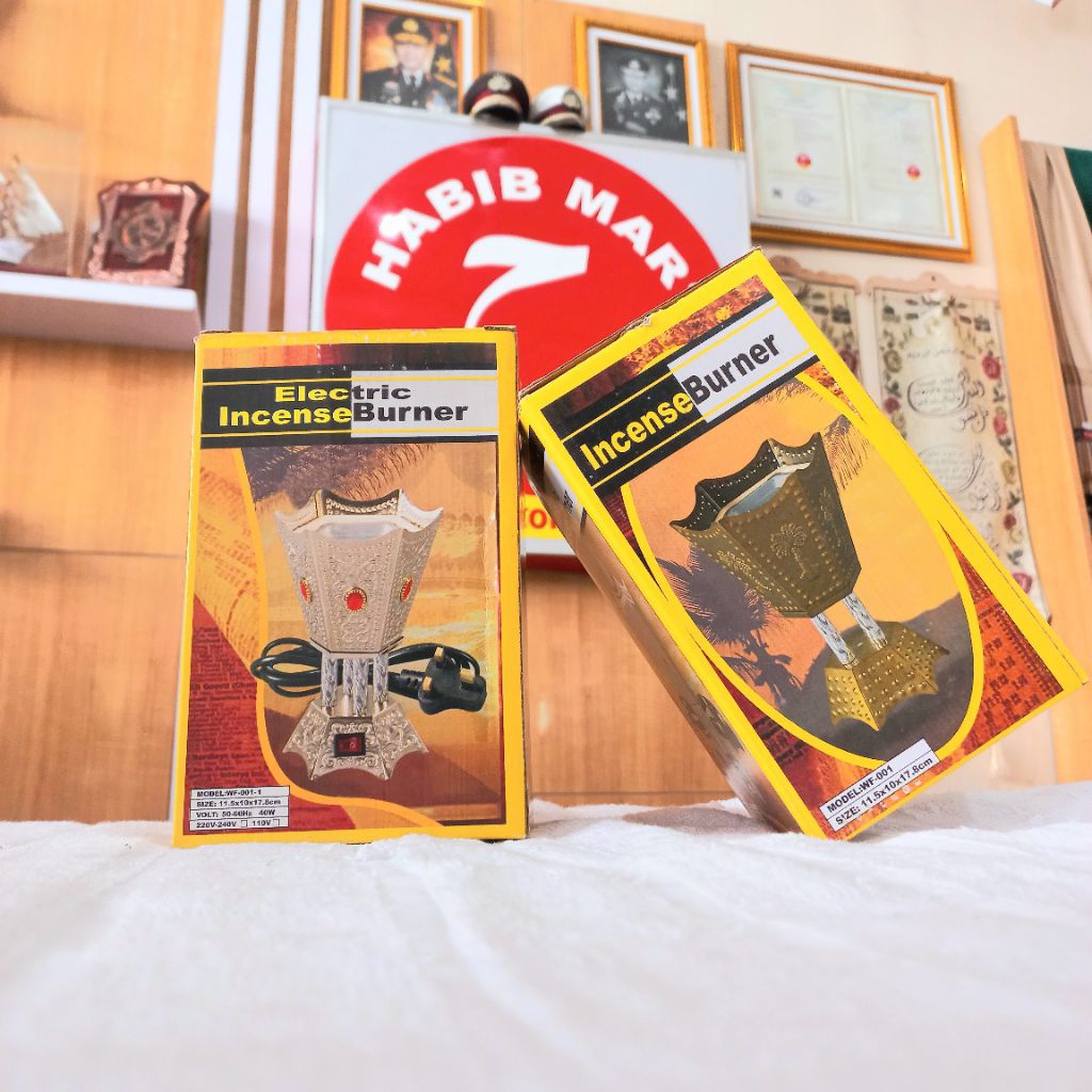 Tempat Bakar Dupa Listrik Elektrik Motif Arab – Electric Incense Burner Aromaterapi