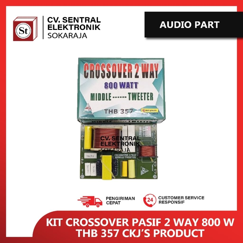 KIT CROSOVER PASIF2 WAY 800 WATT THB 357