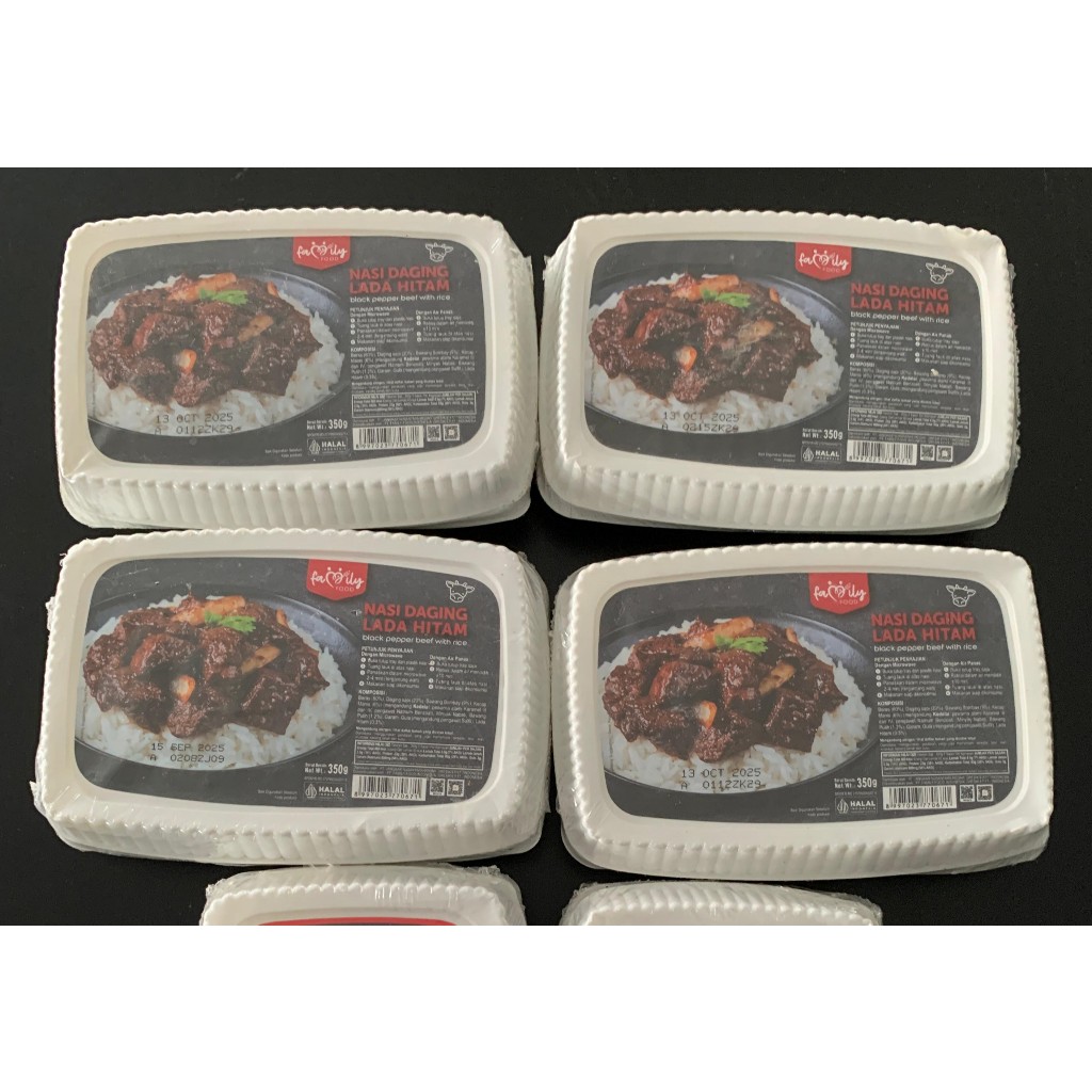 

Family Food Indonesia Ready to Eat (Nasi Rendang Daging, Nasi Lada Hitam, Kare Ayam)