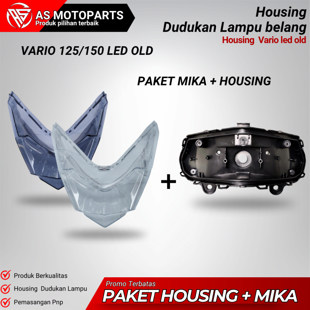 PAKET MIKA STOPLAMP + HOUSING REFLEKTOR VARIO 125/150 LED OLD HOUSING VARIO MIKA STOP
