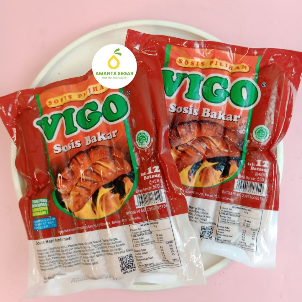 

Vigo Sosis Bakar isi 12 Sosis Sapi Kombinasi 550gr Halal Berkualitas Sosis Pilihan Terbaik Murah Berkualitas