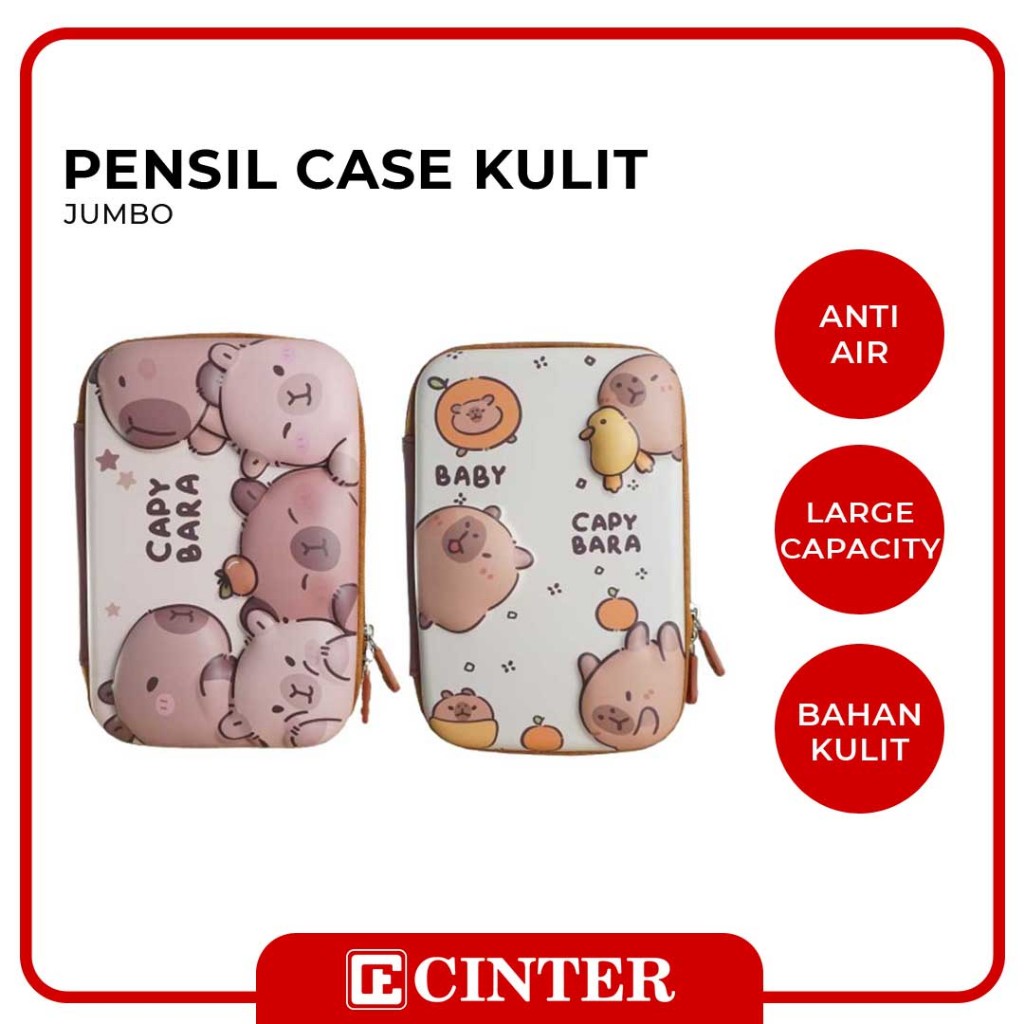 

KOTAK PENSIL / TEMPAT PENSIL / PENCIL CASE HARDCASE 001 CAPYBARA SLETING GAMBAR TIMBUL JUMBO