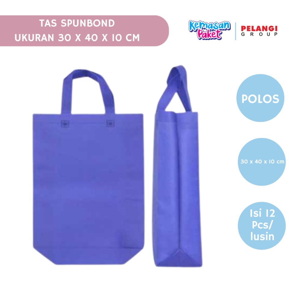 TAS SPUNBOND 30 X 40 X 10 CM TAS SPUNBOND HANDLE POLOS