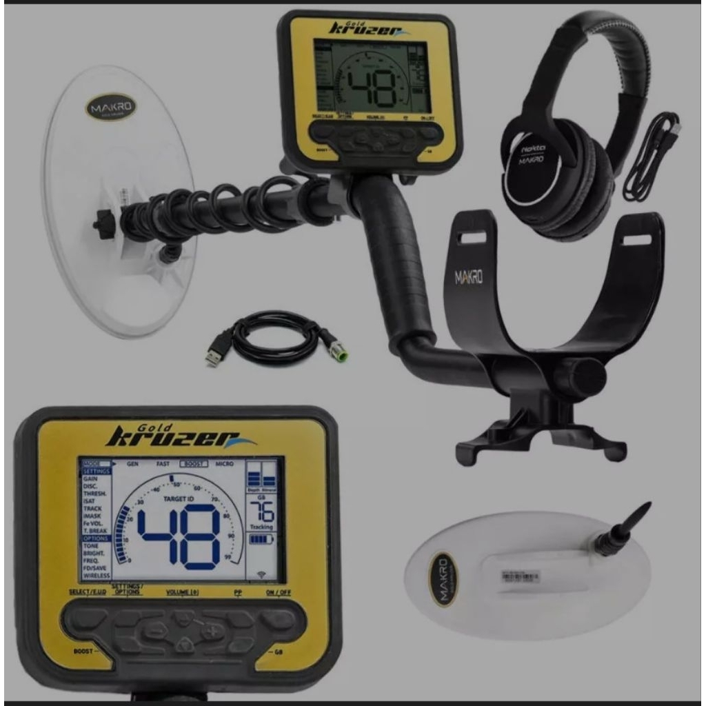 NOKTA GOLD KRUZER HIGH FREQUENCY WATERPROOF METAL DETECTOR WITH 2 COILS & WIRELE