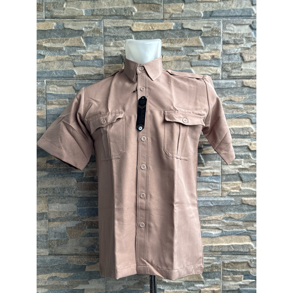 (AL-WAFA GOLD) BAJU PRAMUKA SNI LAKI LAKI TANGAN PANJANG/BAJU PRAMUKA TANGAN PENDEK AL-WAFA SNI/BAJU