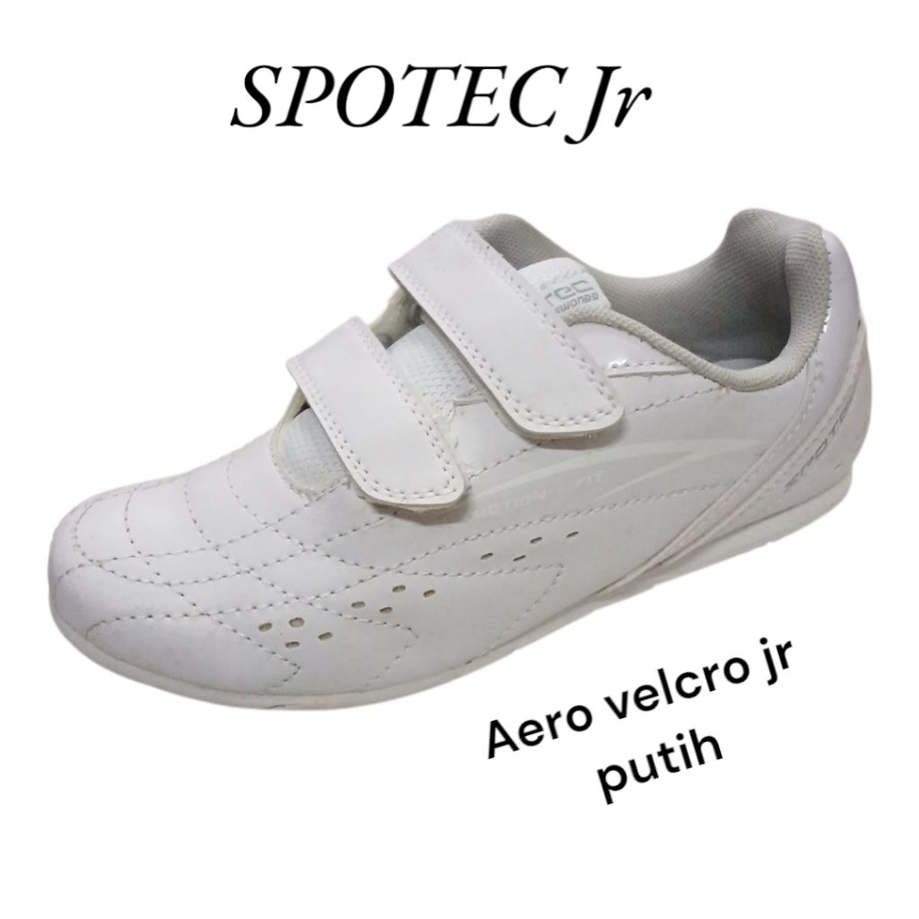 SEPATU SNEAKER CASUAL ANAK SEPATU SEKOLAH ANAK SPOTEC AERO JR PUTIH POLOS