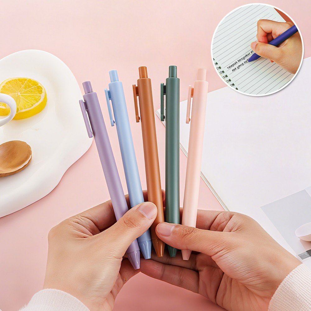 

Pena Cetekan Macaroon Pulpen Warna Pastel Tinta Hitam Alat Tulis Sekolah Kantor / Pulpen Warna Warni Bolpoint Gel Polos Stockami A120