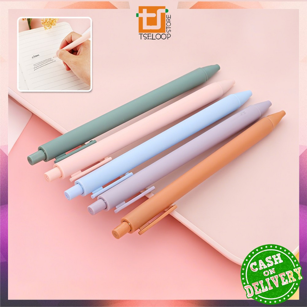 

OFM-A120 Pena Cetekan Macaroon Pulpen Warna Pastel Tinta Hitam Alat Tulis Sekolah Kantor / Pulpen Warna Warni Bolpoint Gel Polos