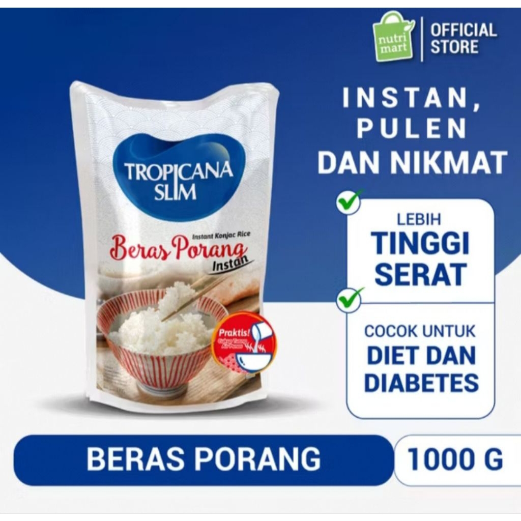 

Tropicana Slim Beras Porang Instan 1000g