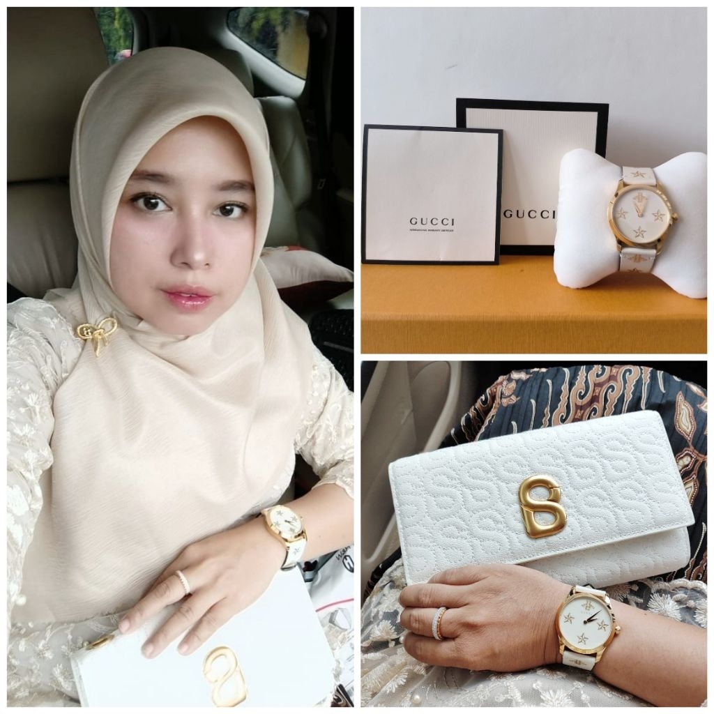 PRELOVED GUCCI G-TIMELESS YA1264096 WHITE STAR WATCH