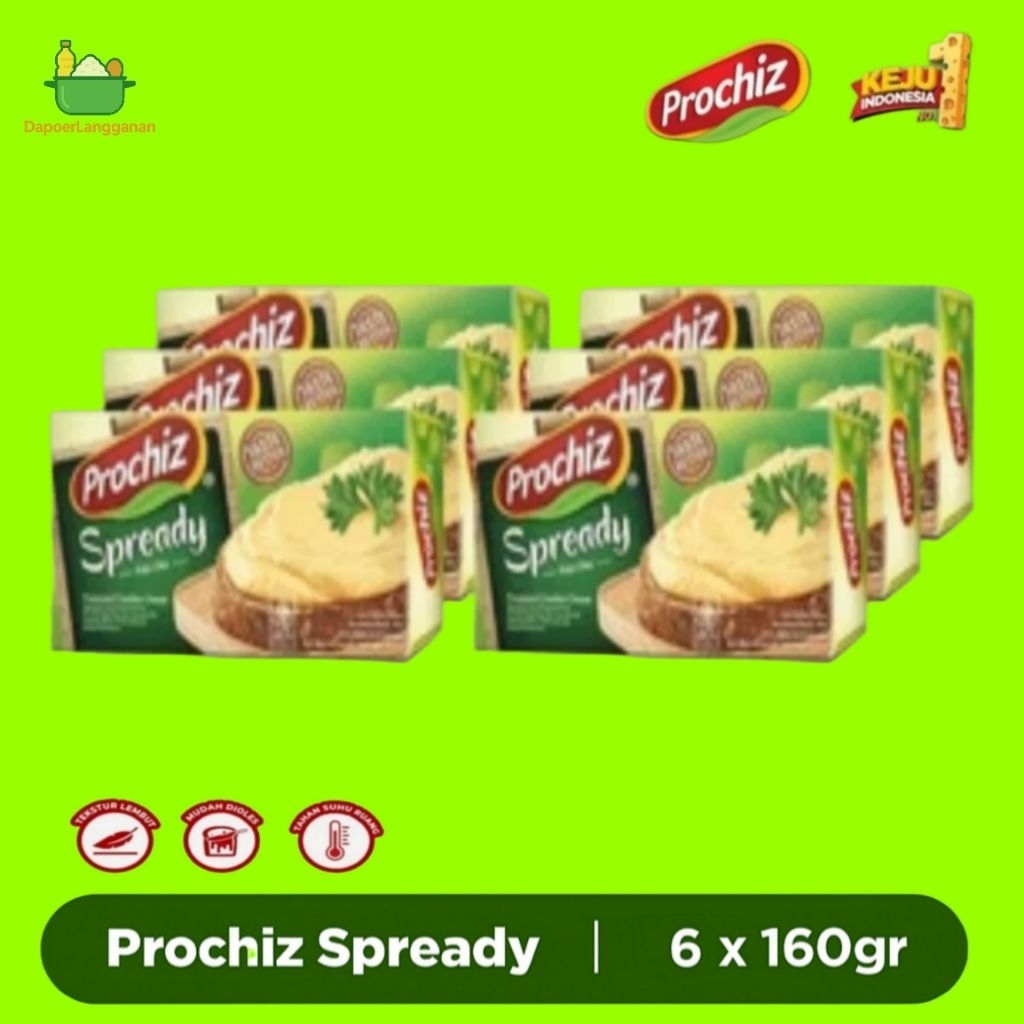 

(PAKET ISI 6) PROCHIZ SPREADY 160GR Keju Oles
