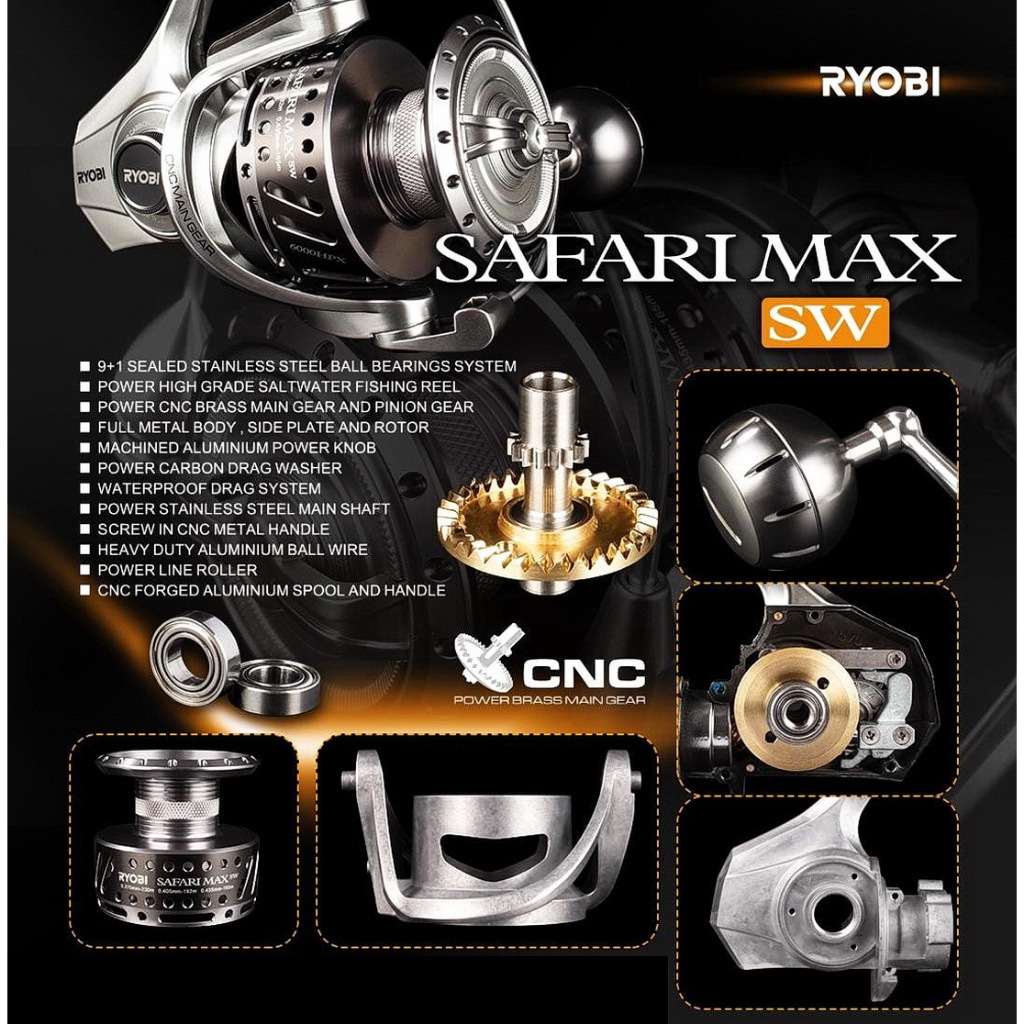 Reel RYOBI SAFARI MAX SW Size 5500, 6000, 6500